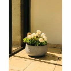 KANTE 20 in. W Round Slate Gray Lightweight Concrete/Fiberglass Indoor Outdoor Elegant Bowl Planter -Vigoro Platers Store slate gray kante plant pots osc0051c c60611 1f 1000