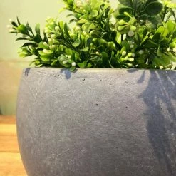 KANTE 20 in. W Round Slate Gray Lightweight Concrete/Fiberglass Indoor Outdoor Elegant Bowl Planter -Vigoro Platers Store slate gray kante plant pots osc0051c c60611 4f 1000