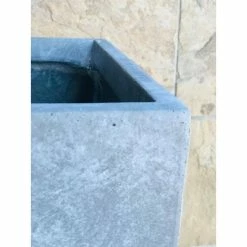 KANTE 28 in. x 24 in. and 20 in. H Square Slate Gray Concrete/Fiberglass Indoor Outdoor Modern Tall Planters -Vigoro Platers Store slate gray kante plant pots osf0002abc c60611 fa 1000