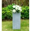 KANTE 24 in. H Square Slate Gray Concrete/Fiberglass Indoor Outdoor Elegant Tall Planter 1 KANTE 24 in. H Square Slate Gray Concrete/Fiberglass Indoor Outdoor Elegant Tall Planter -Vigoro Platers Store slate gray kante plant pots osf0002b c60611 64 1000