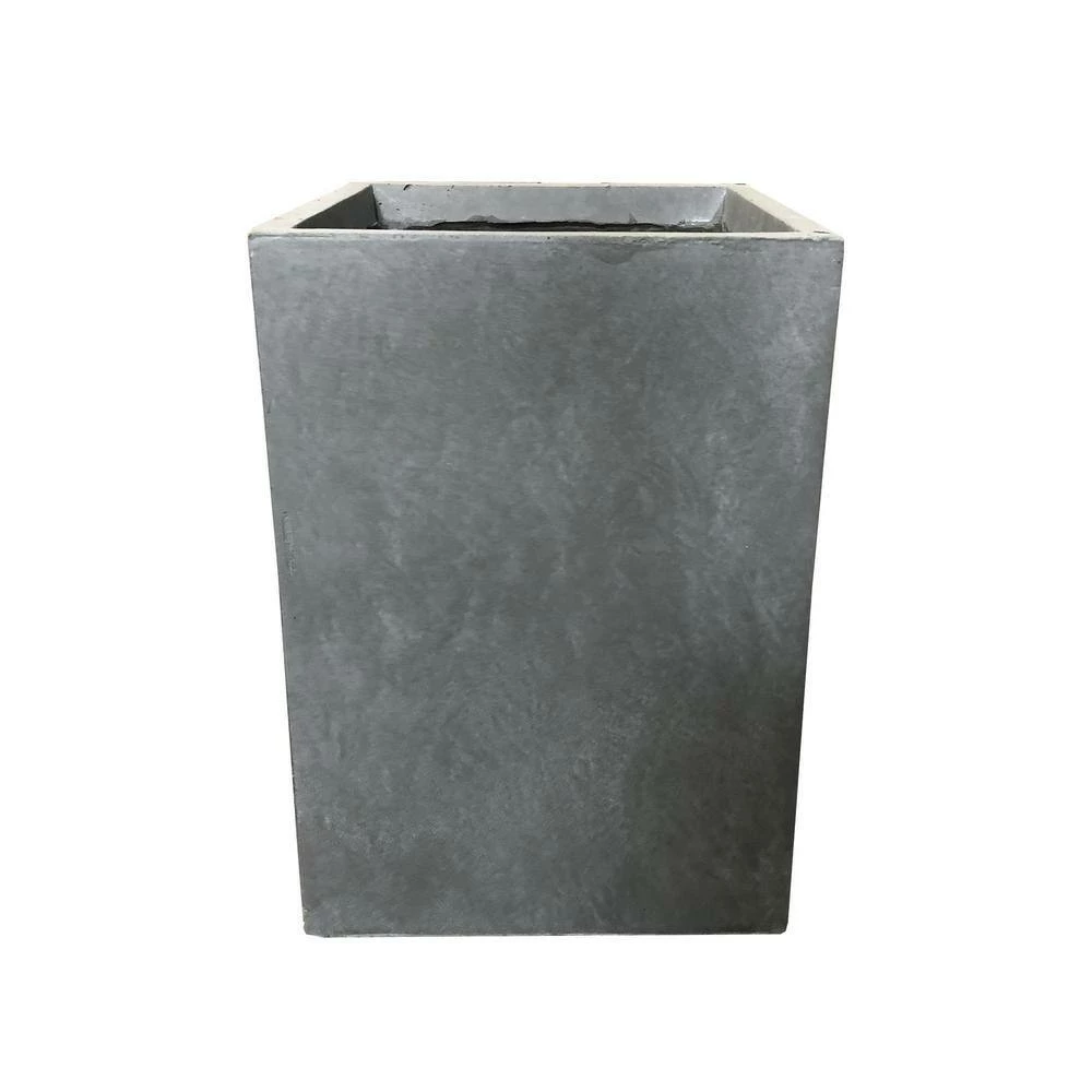 KANTE 13 in. H Square Slate Gray Lightweight Concrete/Fiberglass Indoor Outdoor Modern Planter 5 KANTE 13 in. H Square Slate Gray Lightweight Concrete/Fiberglass Indoor Outdoor Modern Planter - Image 3