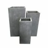 KANTE 28 in. Tall Slate Gray Lightweight Concrete Rectangle Modern Tapered Outdoor Planter (Set of 3) -Vigoro Platers Store slate gray kante plant pots rf0002abc c60611 64 1000