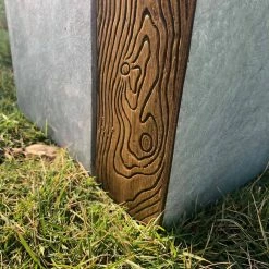 KANTE 28 in and 24 in. H Square Timber Ridge Concrete/Fiberglass Indoor Outdoor Elegant Tall Planters (Set of 2) -Vigoro Platers Store timber ridge kante plant pots osf0218bc c80811 1f 1000