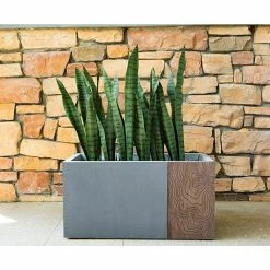 KANTE 31 in. L Rectangular Timber Ridge Concrete/Fiberglass Indoor Outdoor Elegant Long Planter 17 KANTE 31 in. L Rectangular Timber Ridge Concrete/Fiberglass Indoor Outdoor Elegant Long Planter -Vigoro Platers Store timber ridge kante plant pots osf0219b c80811 1f 1000