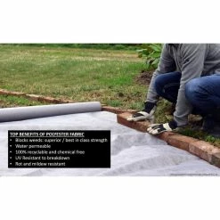 Vigoro 4 ft. x 100 ft. Heavy-Duty Polyester Weed Barrier Landscape Fabric -Vigoro Platers Store vigoro landscape fabric 2549rv 76 1000