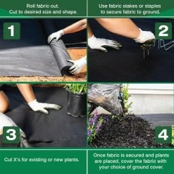 Vigoro 4 ft. x 50 ft. Point Bond Landscape Fabric 25 Vigoro 4 ft. x 50 ft. Point Bond Landscape Fabric -Vigoro Platers Store vigoro landscape fabric nmv04050b fa 1000