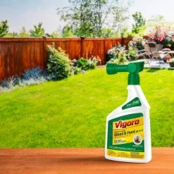 Vigoro 32 oz. 7,500 sq. ft. Spring Ready-to-Spray Concentrate Weed and Feed Lawn Fertilizer -Vigoro Platers Store vigoro lawn fertilizers hg 52511 2 40 1000