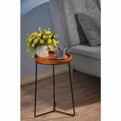 Vigoro 19 in. Triangle Base Wood Top Plant Stand 10 Vigoro 19 in. Triangle Base Wood Top Plant Stand -Vigoro Platers Store vigoro plant stands 710174810 4f 1000