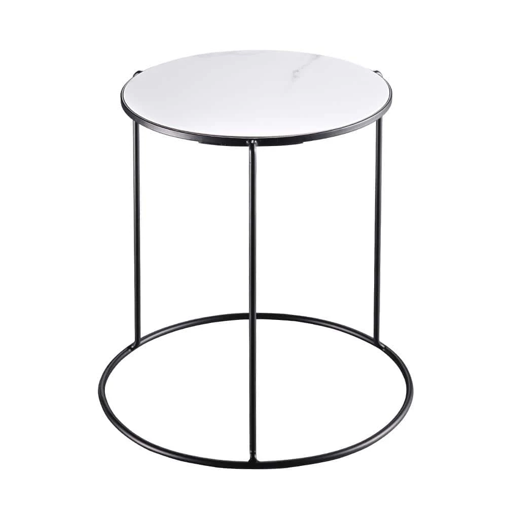 Vigoro 15 in. Marble Look Top Indoor Black Plant Stand 5 Vigoro 15 in. Marble Look Top Indoor Black Plant Stand - Image 3