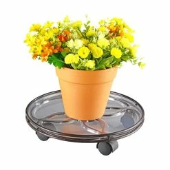 Vigoro 13.6 in. x 13.6 in. x 2.8 in. Brown Metal Plant Caddy 8 Vigoro 13.6 in. x 13.6 in. x 2.8 in. Brown Metal Plant Caddy -Vigoro Platers Store vigoro planter caddies 154208 4f 1000