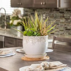 Vigoro 10 in. Bamboo Plant Saucer -Vigoro Platers Store vigoro planter saucers bbs10vg fa 1000