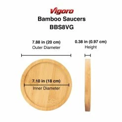 Vigoro 8 in. Bamboo Plant Saucer -Vigoro Platers Store vigoro planter saucers bbs8vg 4f 1000