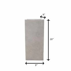 KANTE 20 in. H Square Weathered Concrete/Fiberglass Indoor Outdoor Modern Tall Planter -Vigoro Platers Store weathered concrete kante plant pots osf0002a c80021 2 76 1000