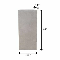 KANTE 24 in. H Square Weathered Concrete/Fiberglass Indoor Outdoor Modern Tall Seamless Planter -Vigoro Platers Store weathered concrete kante plant pots osf0002b c80021 2 76 1000