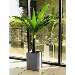 KANTE 19 in. H Square Weathered Concrete/Fiberglass Indoor Outdoor Modern Seamless Planter -Vigoro Platers Store weathered concrete kante plant pots osf0007c c80021 2 44 1000
