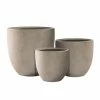 KANTE 20", 16.5" & 13.3"W Round Weathered Finish Concrete Planters Set of 3, Outdoor Indoor w/Drainage Hole & Rubber Plug -Vigoro Platers Store weathered concrete kante plant pots rc0152bcd c80021 2 64 1000