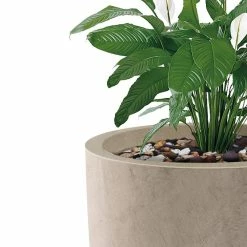 KANTE 22.4", 20.4" and 18.1"H Round Weathered Finish Concrete Planters Set of 3, Outdoor Indoor w/Drainage Hole & Rubber Plug -Vigoro Platers Store weathered concrete kante plant pots rc0153bcd c80021 2 4f 1000
