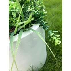 KANTE 12.9 in. Dia, Pure White Lightweight Concrete Modern Cylinder Outdoor Planter -Vigoro Platers Store white kante plant pots rc0119b c80011 4f 1000