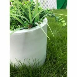 KANTE 12.9 in. Dia, Pure White Lightweight Concrete Modern Cylinder Outdoor Planter -Vigoro Platers Store white kante plant pots rc0119b c80011 76 1000