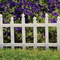 Vigoro 12 in. H White Classic Picket Style Plastic Garden Fence 16 Vigoro 12 in. H White Classic Picket Style Plastic Garden Fence -Vigoro Platers Store white plastic resin vigoro garden fencing 51502 1f 1000