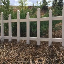 Vigoro 12 in. H White Classic Picket Style Plastic Garden Fence 17 Vigoro 12 in. H White Classic Picket Style Plastic Garden Fence -Vigoro Platers Store white plastic resin vigoro garden fencing 51502 44 1000