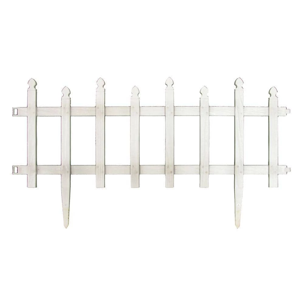 Vigoro 12 in. H White Classic Picket Style Plastic Garden Fence 3 Vigoro 12 in. H White Classic Picket Style Plastic Garden Fence