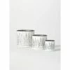 SULLIVANS White Weathered Metal Tree Planters - Set of 3 -Vigoro Platers Store white sullivans plant pots met1806 64 1000