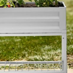 Vigoro Stand Up Steel Raised Garden Planter with Liner -Vigoro Platers Store white vigoro elevated garden beds 82230hd 44 1000