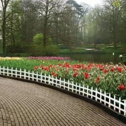 Vigoro 36 in. Wood Picket Garden Fence -Vigoro Platers Store white vigoro garden fencing rc 74w 4f 1000