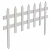 Vigoro 36 in. Wood Picket Garden Fence -Vigoro Platers Store white vigoro garden fencing rc 74w 64 1000