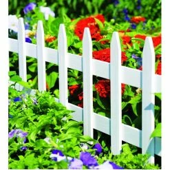 Vigoro 36 in. Wood Picket Garden Fence -Vigoro Platers Store white vigoro garden fencing rc 74w c3 1000