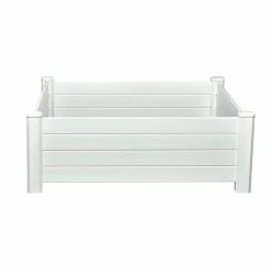 Vigoro 4 ft. x 4 ft. x 15 in. White Vinyl Raised Garden Bed -Vigoro Platers Store white vigoro raised planter boxes 26001v fa 1000