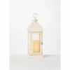 SULLIVANS 17.5 in. Lantern with LED Pillar Candle -Vigoro Platers Store whites sullivans outdoor lanterns gl43857 64 1000